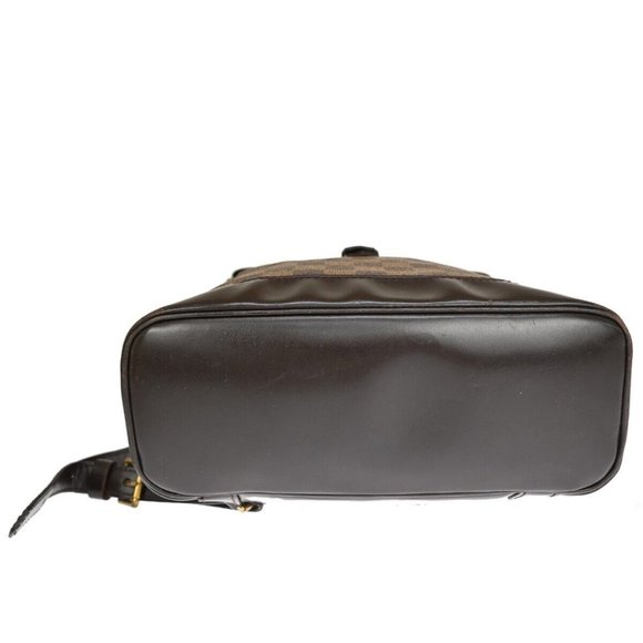 LOUIS VUITTON Logo Soho Backpack Bag Damier Ebene Leather Brown - Picture 9 of 16